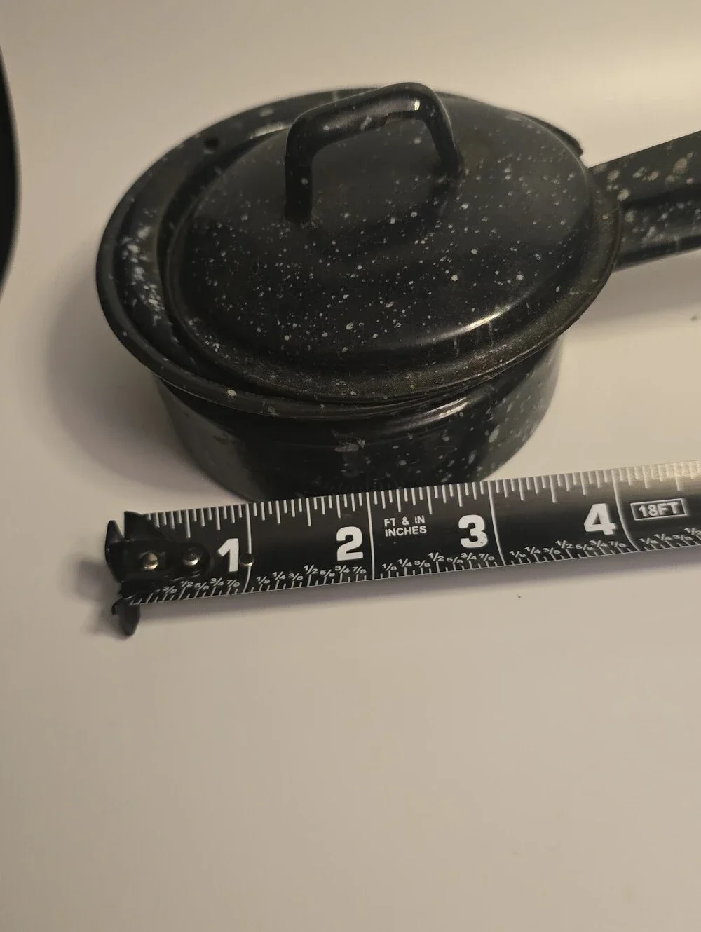 Speckled Black Enamel Saucepan and Egg Poacher Set - Black